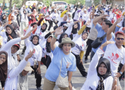 Titiek Soeharto Senam Bersama Ibu-ibu Pandansimo Bantul